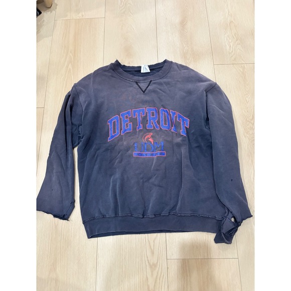Vintage Other - Vintage Detroit UDM Sweatshirt Distressed Navy Blue Crewneck Mens Graphic